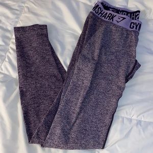 Gymshark Flex Leggings - Rich Purple Marl/Soft Lilac
